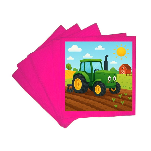 Guardanapo de Papel Personalizado Trator - Imagem 3