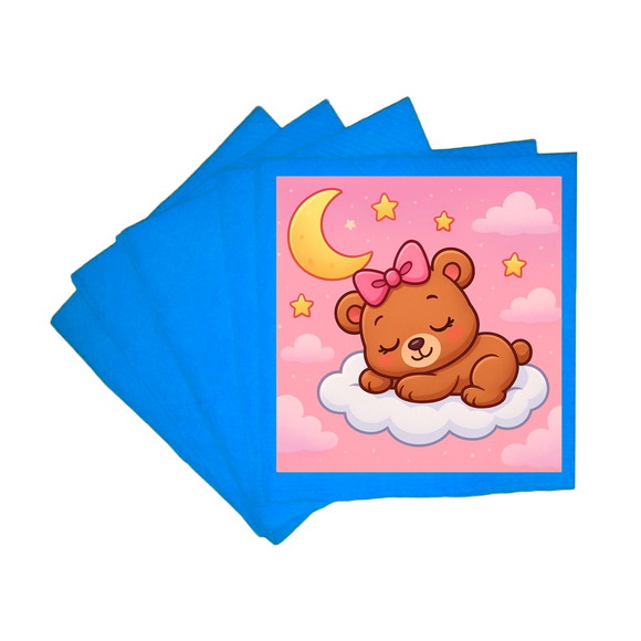 Guardanapo de Papel Personalizado Ursinha Soninho - Imagem 2