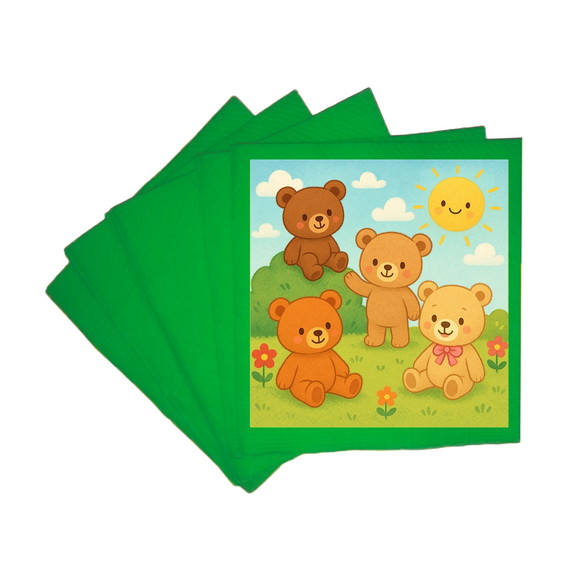 Guardanapo de Papel Personalizado Ursinhos - Imagem 4