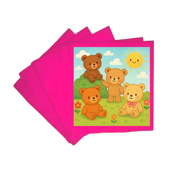 Guardanapo de Papel Personalizado Ursinhos - Imagem 3