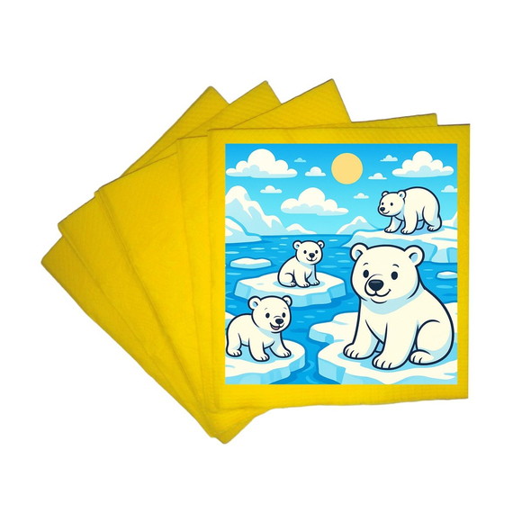 Guardanapo de Papel Personalizado Ursos Polares