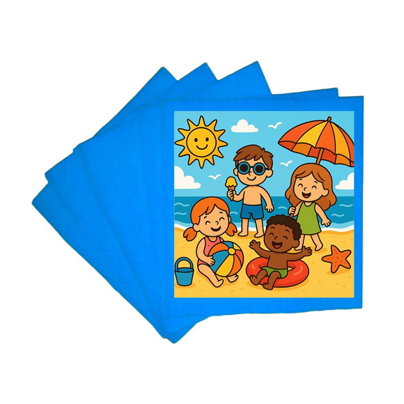 Guardanapo de Papel Personalizado Verão Divertido - Imagem 2