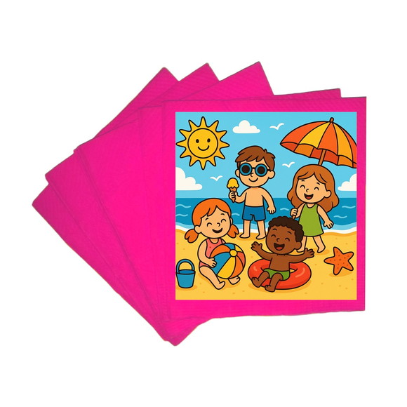 Guardanapo de Papel Personalizado Verão Divertido - Imagem 3