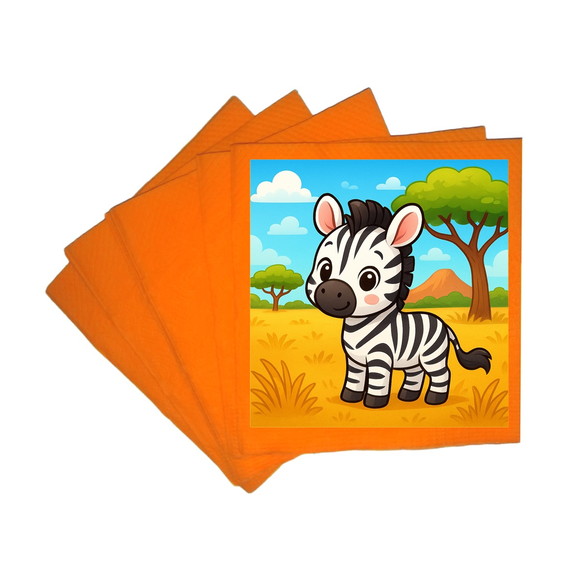 Guardanapo de Papel Personalizado Zebra Baby - Imagem 5