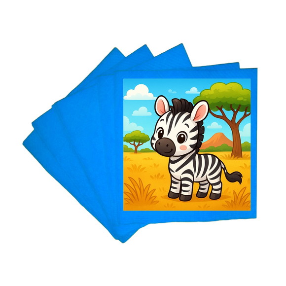 Guardanapo de Papel Personalizado Zebra Baby - Imagem 2