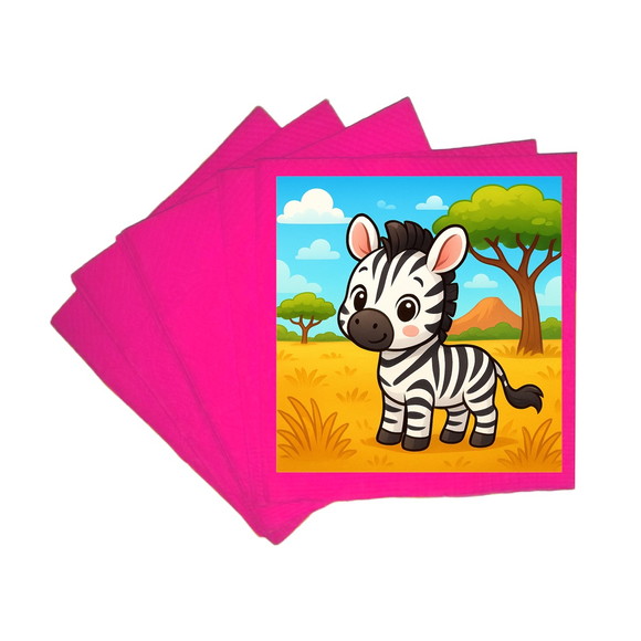 Guardanapo de Papel Personalizado Zebra Baby - Imagem 3