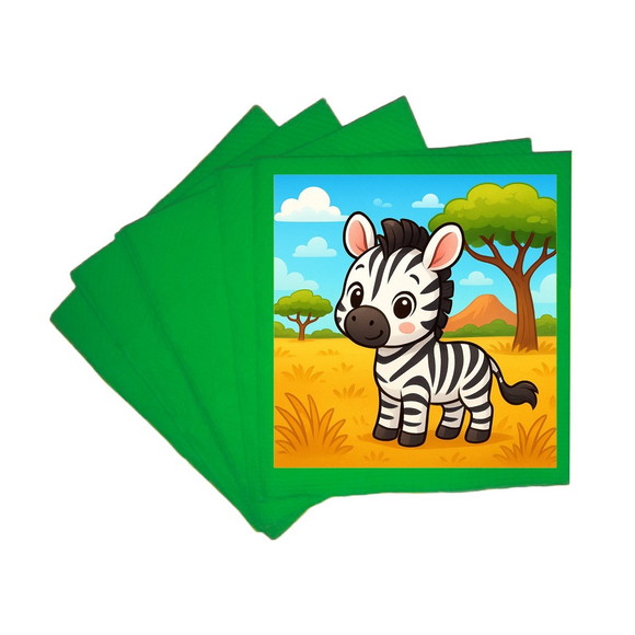 Guardanapo de Papel Personalizado Zebra Baby - Imagem 4