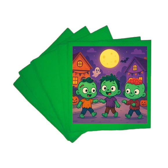 Guardanapo de Papel Personalizado Zumbis Fofinhos - Imagem 4