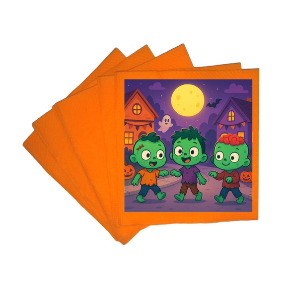 Guardanapo de Papel Personalizado Zumbis Fofinhos - Imagem 5