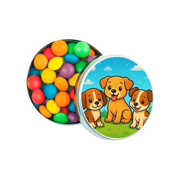 Latinha Metálica Personalizada Cachorrinhos - Imagem 2