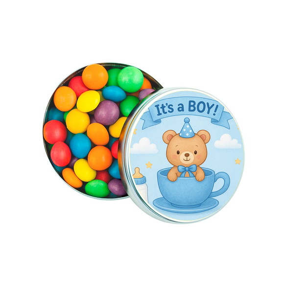 Latinha Metálica Personalizada Chá de Bebê Menino - Imagem 3