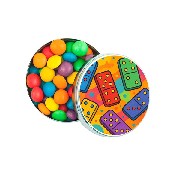 Latinha Metálica Personalizada Dominós Coloridos - Imagem 3