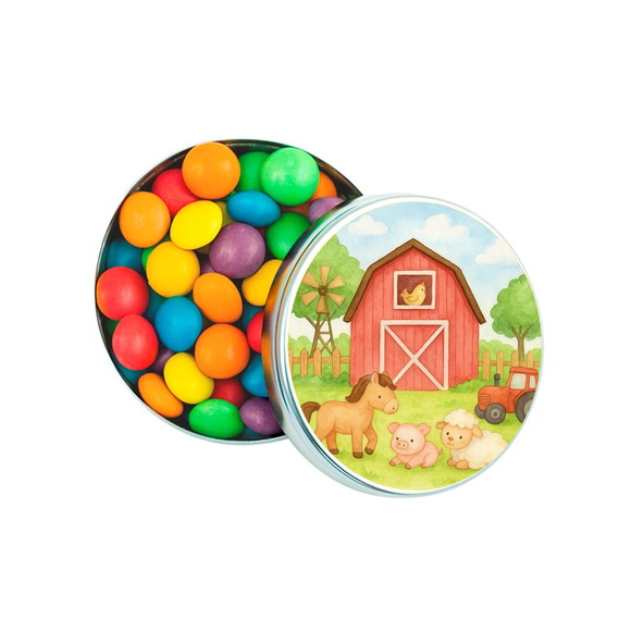 Latinha Metálica Personalizada Fazendinha Aquarela - Imagem 5