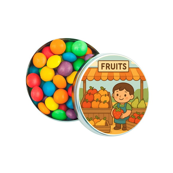 Latinha Metálica Personalizada Feira de Frutas - Imagem 2
