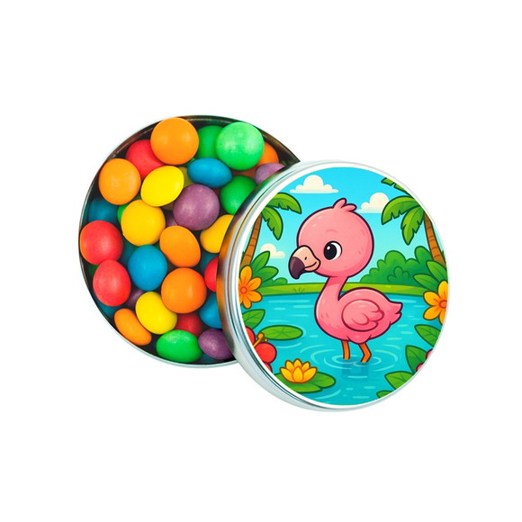 Latinha Metálica Personalizada Flamingo Baby - Imagem 3