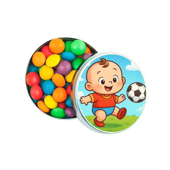 Latinha Metálica Personalizada Futebol Baby - Imagem 2