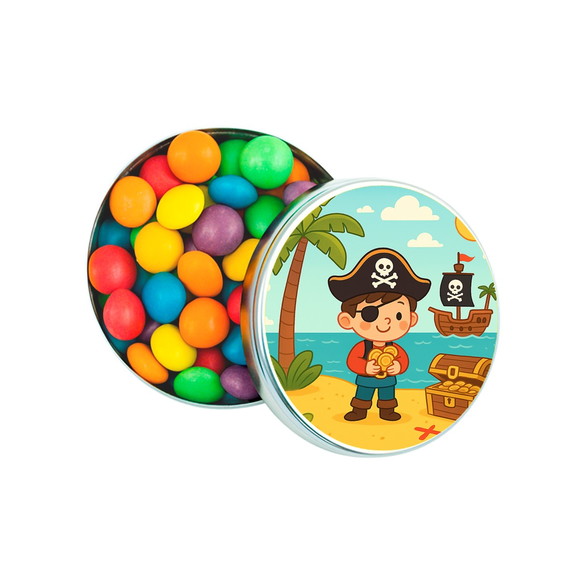 Latinha Metálica Personalizada Ilha Pirata - Imagem 2