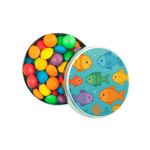 Latinha Metálica Personalizada Peixinhos Coloridos - Imagem 2