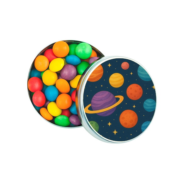 Latinha Metálica Personalizada Planetas Coloridos - Imagem 3