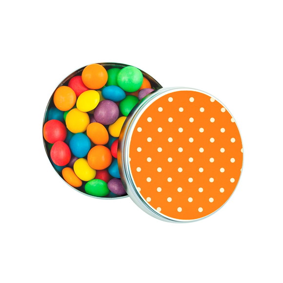 Latinha Metálica Personalizada Poá Laranja - Imagem 2
