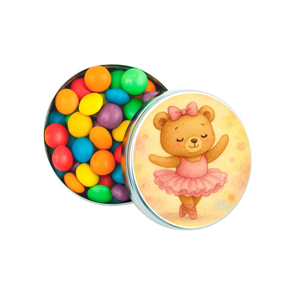 Latinha Metálica Personalizada Ursinha Bailarina - Imagem 4