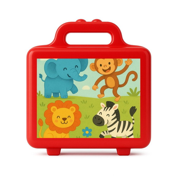 Maleta Plástica Personalizada 12x10cm Animais Divertidos - Imagem 5