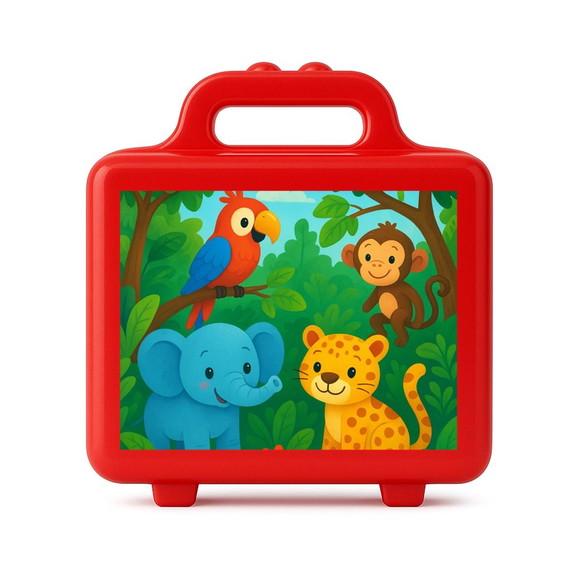 Maleta Plástica Personalizada 12x10cm Animais Tropicais - Imagem 5