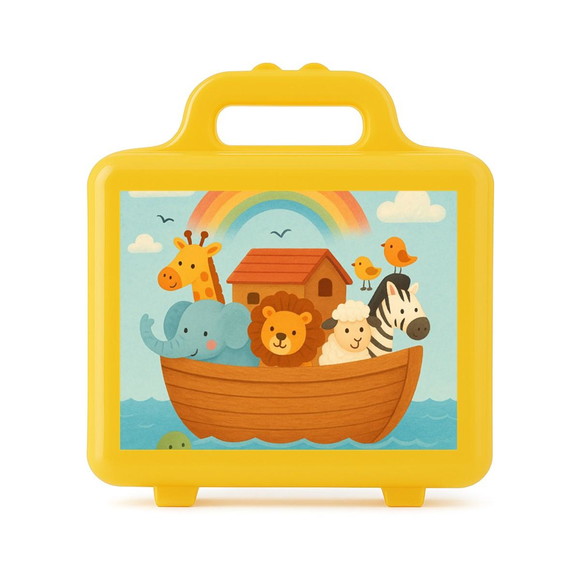 Maleta Plástica Personalizada 12x10cm Arca de Noé