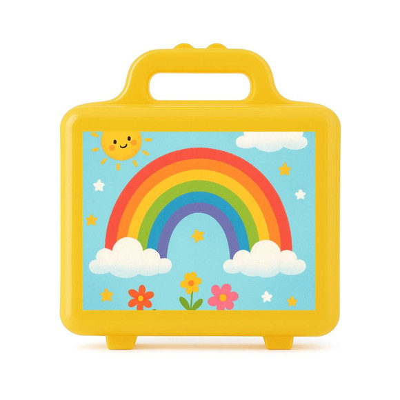 Maleta Plástica Personalizada 12x10cm Arco-íris