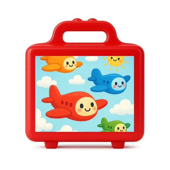 Maleta Plástica Personalizada 12x10cm Aviões - Imagem 5