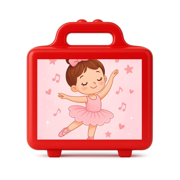 Maleta Plástica Personalizada 12x10cm Bailarina - Imagem 5
