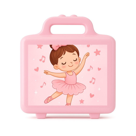 Maleta Plástica Personalizada 12x10cm Bailarina - Imagem 3