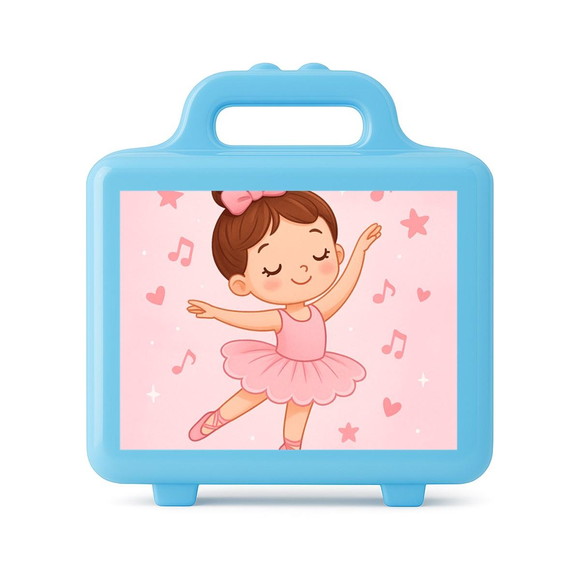 Maleta Plástica Personalizada 12x10cm Bailarina - Imagem 2