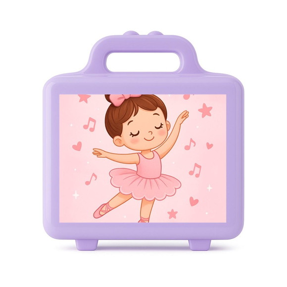 Maleta Plástica Personalizada 12x10cm Bailarina - Imagem 4