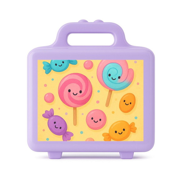 Maleta Plástica Personalizada 12x10cm Balas e Pirulitos - Imagem 4