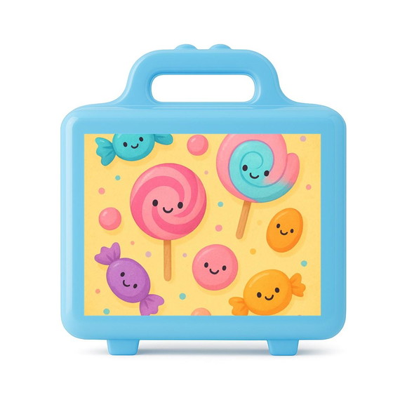 Maleta Plástica Personalizada 12x10cm Balas e Pirulitos - Imagem 2
