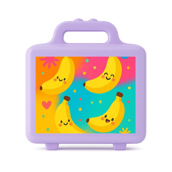 Maleta Plástica Personalizada 12x10cm Bananas Divertidas - Imagem 4