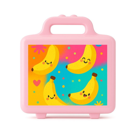 Maleta Plástica Personalizada 12x10cm Bananas Divertidas - Imagem 3