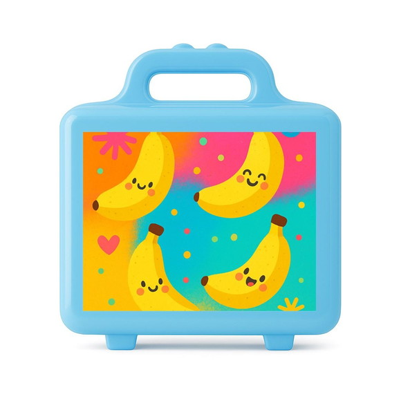 Maleta Plástica Personalizada 12x10cm Bananas Divertidas - Imagem 2