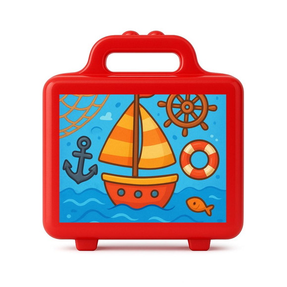 Maleta Plástica Personalizada 12x10cm Barquinho - Imagem 5