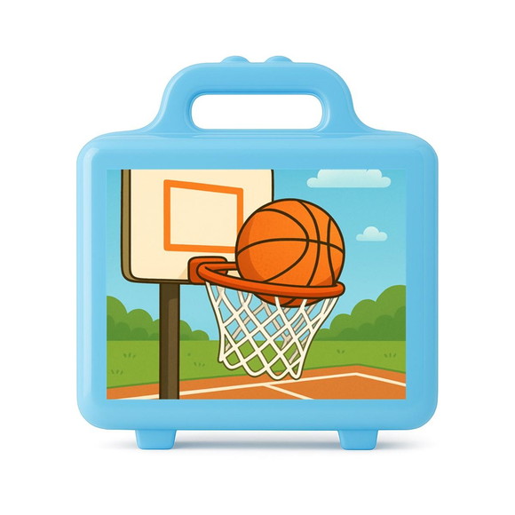 Maleta Plástica Personalizada 12x10cm Basquete - Imagem 2