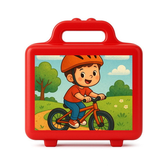 Maleta Plástica Personalizada 12x10cm Bike Ciclista - Imagem 5