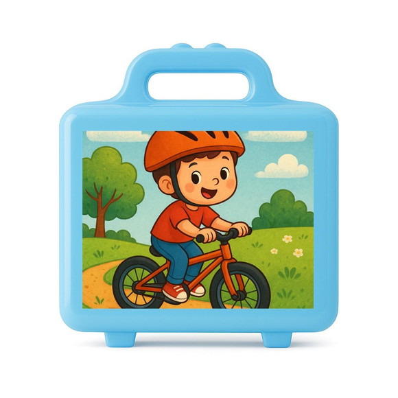 Maleta Plástica Personalizada 12x10cm Bike Ciclista - Imagem 2