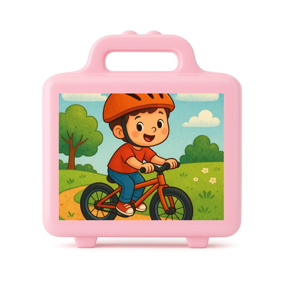 Maleta Plástica Personalizada 12x10cm Bike Ciclista - Imagem 3