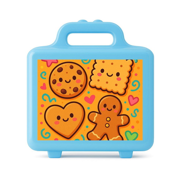 Maleta Plástica Personalizada 12x10cm Biscoitinhos - Imagem 2