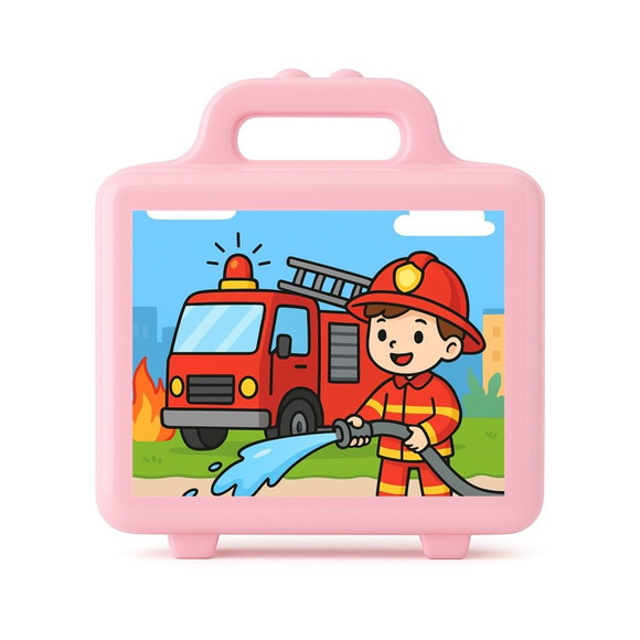 Maleta Plástica Personalizada 12x10cm Bombeiros - Imagem 3