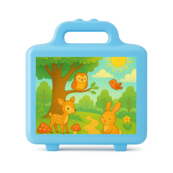 Maleta Plástica Personalizada 12x10cm Bosque Encantado - Imagem 2