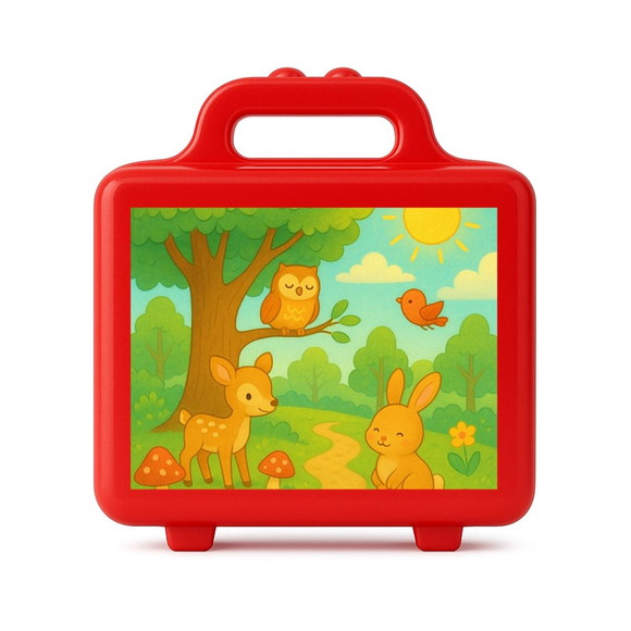 Maleta Plástica Personalizada 12x10cm Bosque Encantado - Imagem 4