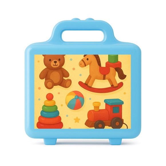 Maleta Plástica Personalizada 12x10cm Brinquedos Clássicos - Imagem 2