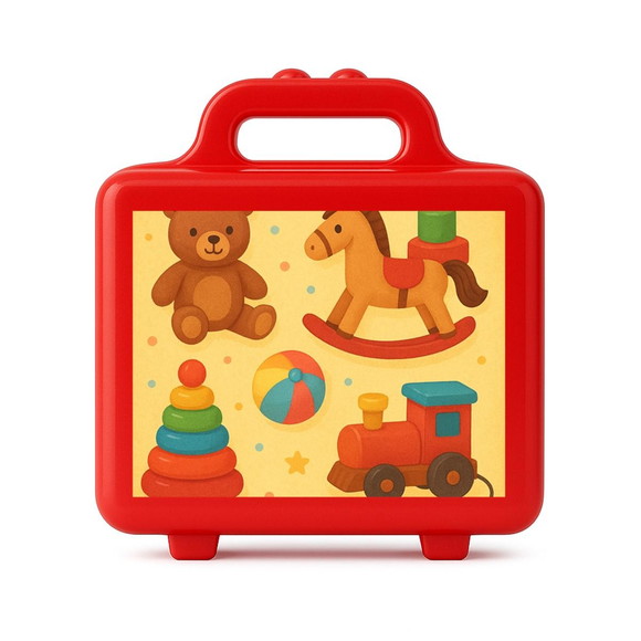 Maleta Plástica Personalizada 12x10cm Brinquedos Clássicos - Imagem 5